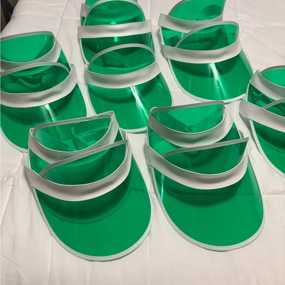Green Plastic Party Visors